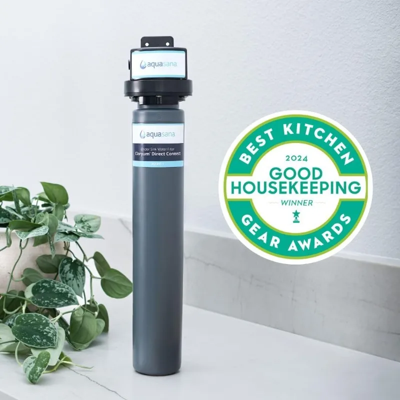 Aquasana Under Sink Water Filter - Reduces 99% of 78 Contaminants Including Chlorine & Lead from Tap Water