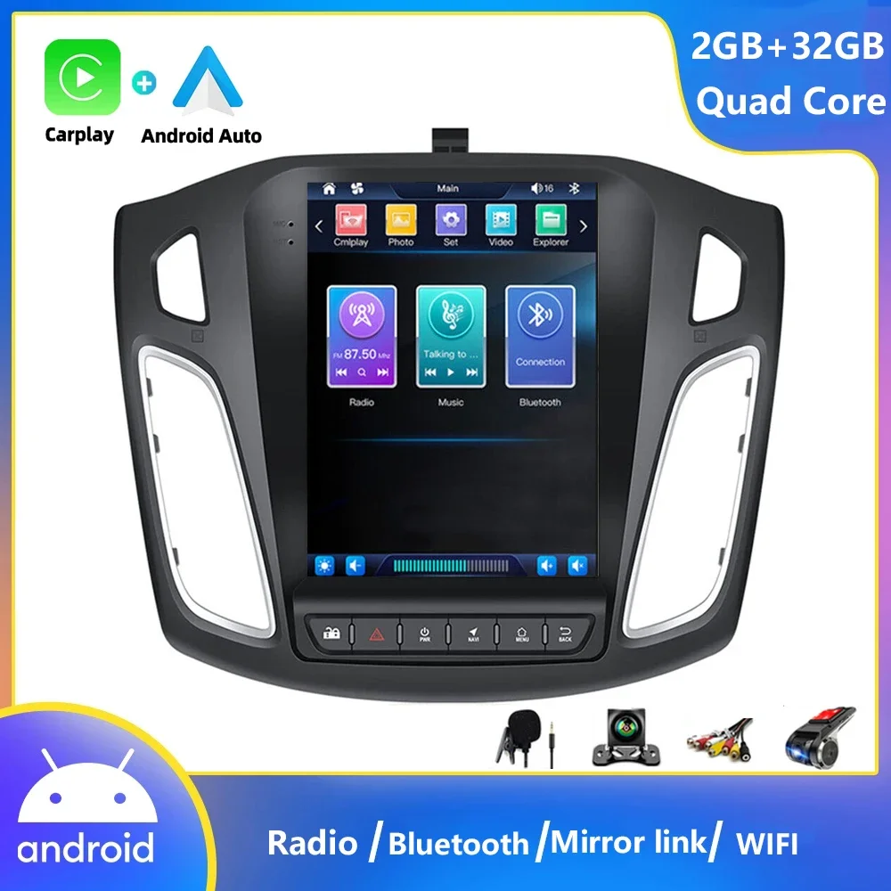 

Android 12 9.7inch Vertical Screen Stereo for Ford Focus Multimedia Player 2Din Navigation Stetreo Speaker