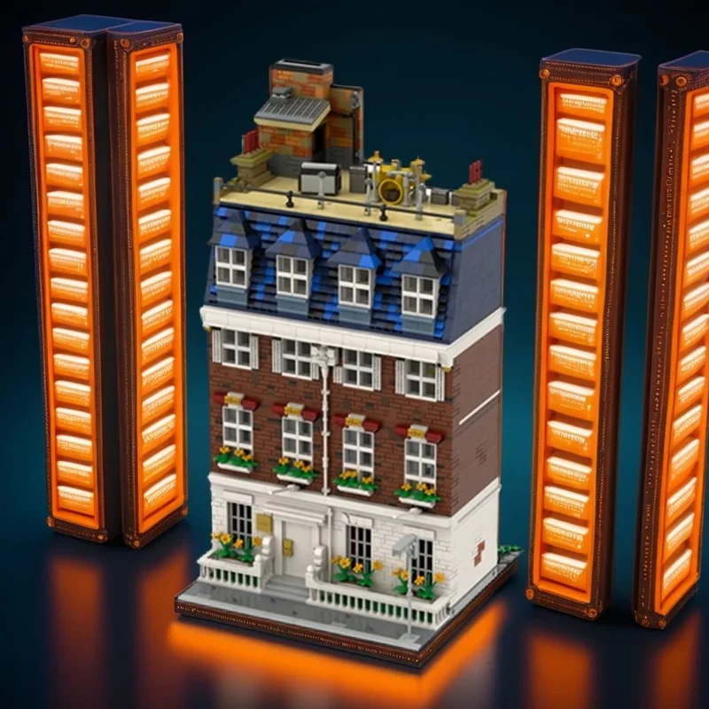 4192 Piezas MOC Street View Modelo de Concierto en el Techo de los Beatles, Bloques de Construcción Personalizados, Arquitectura, Ensamblaje DIY, Set de Construcción para Exhibición y Regalo