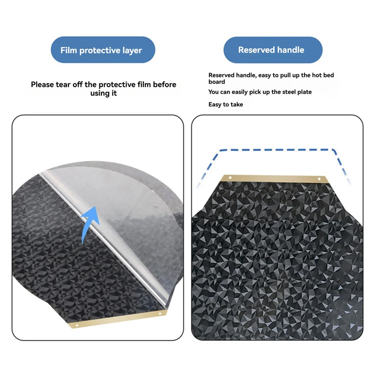 FZFZ สําหรับ V400 309 มม.3D เครื่องพิมพ์สร้างแผ่นรอบ Textured PEI/Smooth PEO แม่เหล็กฤดูใบไม้ผลิเหล็ก Flex เตียง PEI แผ่น A