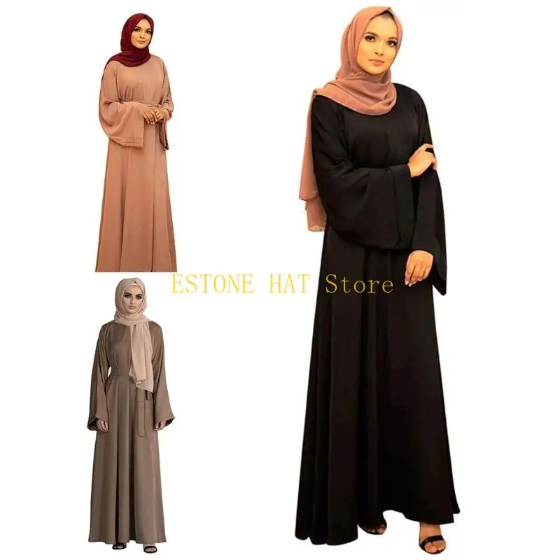 Robes musulmanes Hijab pour femmes, Abaya dubaï Abaya, vêtements islamiques, turquie, 49MF