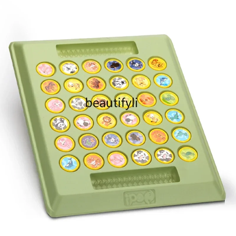 Scacchi ribaltabili per bambini, gioco doppio, gioco da tavolo con memoria, puzzle interattivo, giocattolo per l'addestramento alla concentrazione del cervello