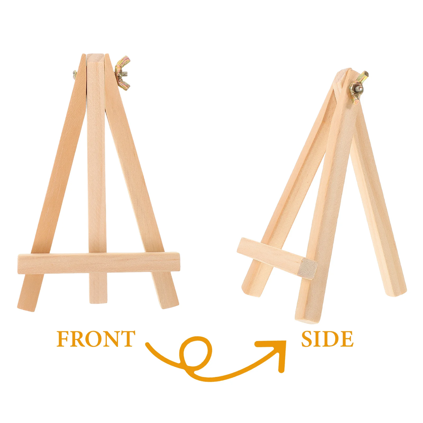 3 Pcs Small Easel Tabletop Wood Display Easel For Canvas Photo Frame Bracket Matted Artwork Framed Photographs Beechwood