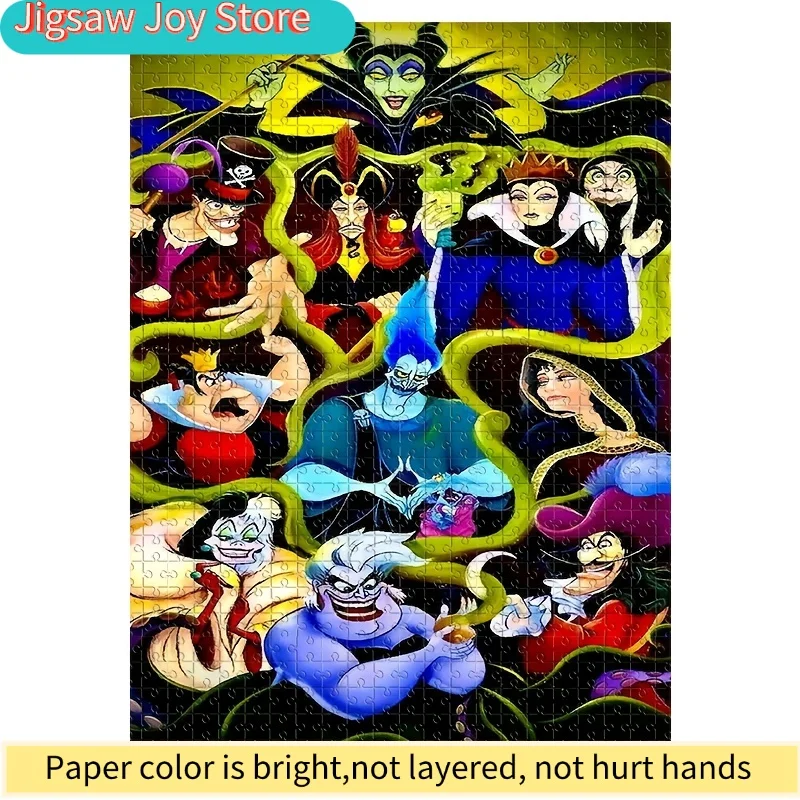 Rompecabezas de 1000 Piezas de Villanos de Disney - Maléfica, Cruella de Vil, Ursula, Jafar, Hades, Reina Grimhilde - Gran Desafío