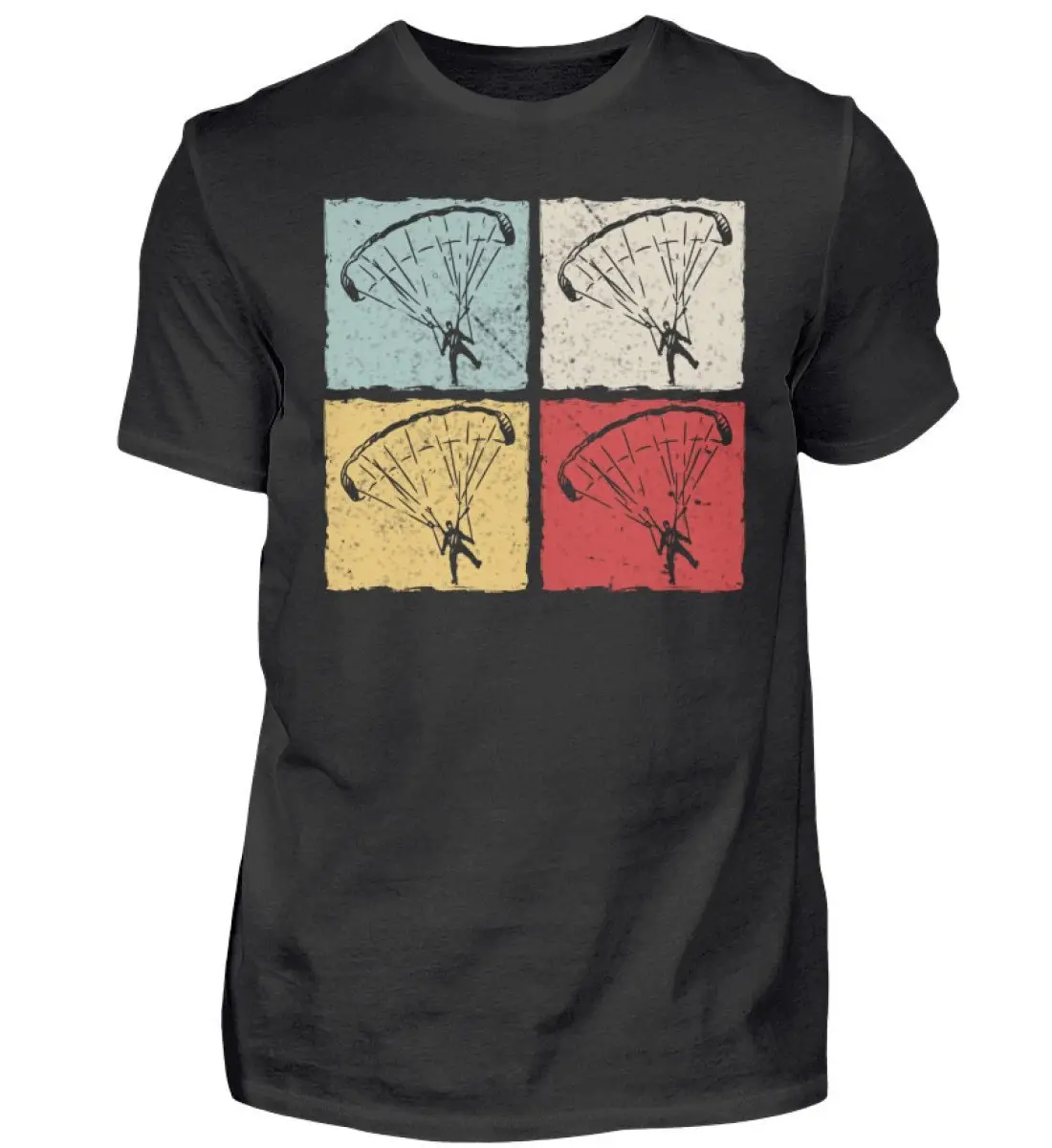 Skydiver Retro Paragliding Vintage Paratrooper T Shirt Parachute Cotton