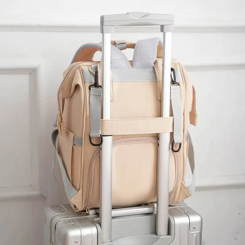 Borsa per mamma Mamma Bambino Spalla singola/doppia Zaino femminile in pelle da donna Borsa da viaggio per esterni di grande capacità Maternità