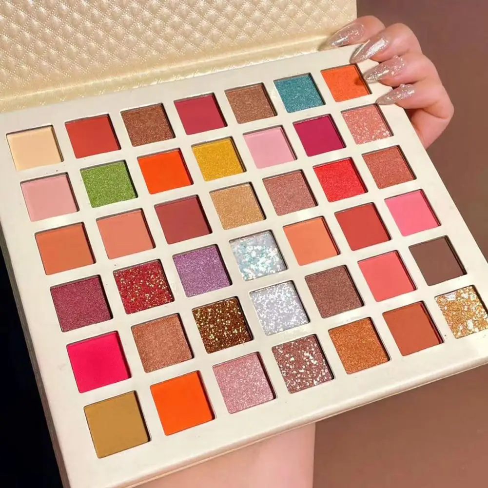 Paleta de sombras para destacar, altamente pigmentada, sombra de olho vibrante, rosa de 42 cores, olhos impressionantes