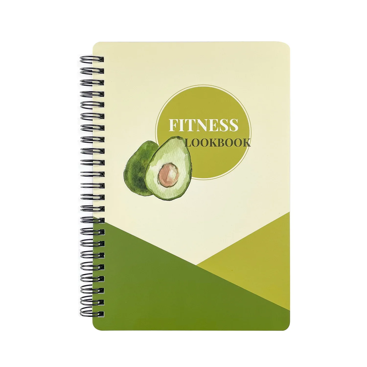 Imagem -06 - Diário de Registro de Treino de Encadernação de Bobina com Design de Abacate-capa Durável Diário de Fitness142 Páginas Notebook Gravar Seus Exercícios