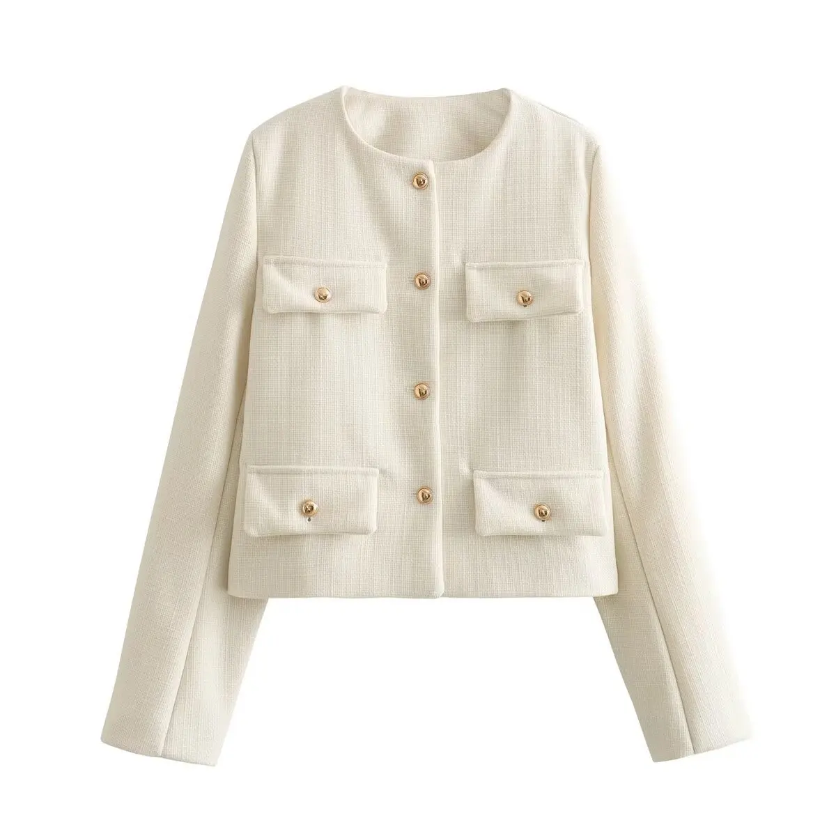 Immagine 4: Top premaman Nuovo autunno e inverno Girocollo di fascia alta Piccolo cappotto corto profumato Stile francese da donna