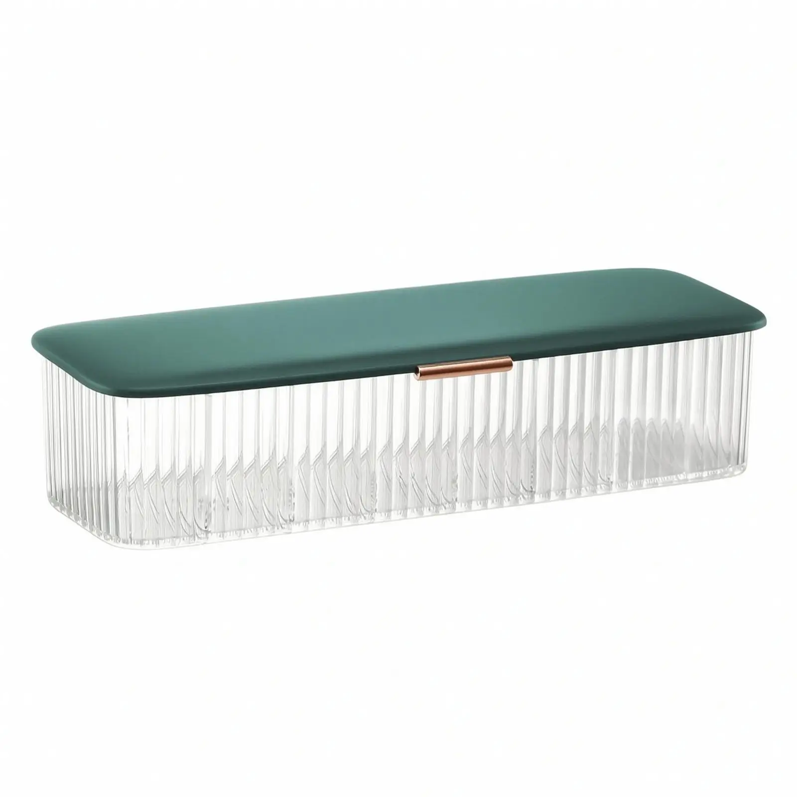 Clear Desktop Storage Box with Transparent Body Long-Lasting Lidded Compartment