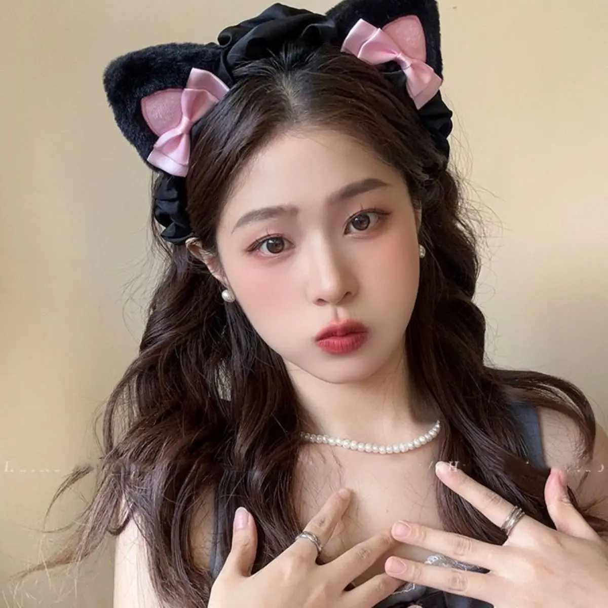 New Fashion Cat Ear Hair Hoop, High Skull Top Design, All-Match for Going Out, Internet Famous Hair Accessory