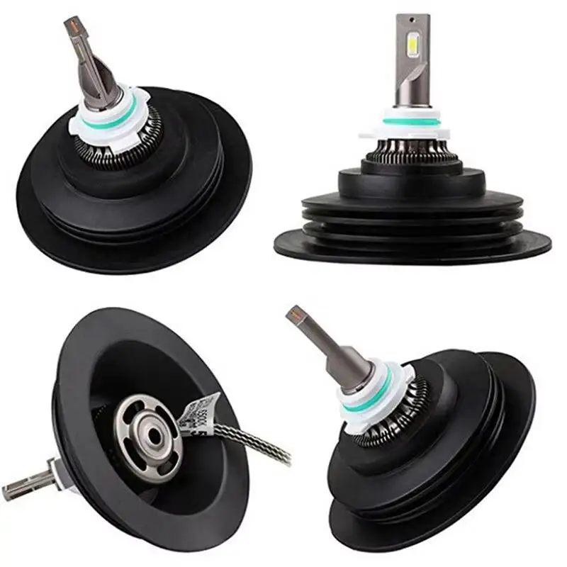 **2PCS Soft Rubber Dust Cover For Car Auto Headlight Universal LED Light Seal Cap Car LED Headlight Bulb Waterproof Dust Cover