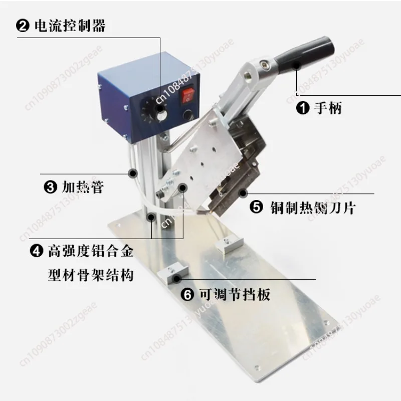 Hot melt knife/Electric guillotine knife/hot cutter/nylon cable/chemical fiber braided tape/PP rope Cutting length