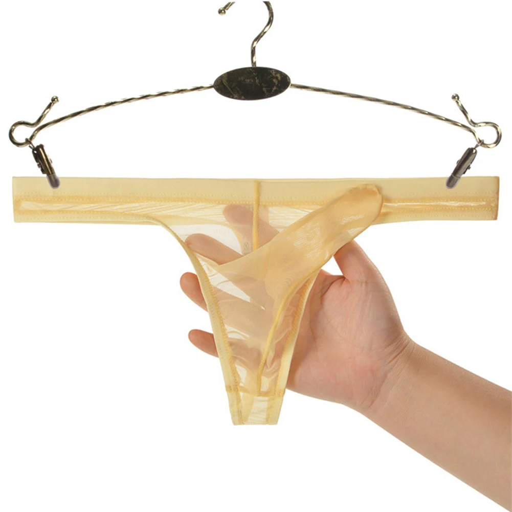 

Male Thongs Elephant Nose Erotic Low Rise Man Men Mesh Underpant See Through T-back Thongs Transparent Hot Sale