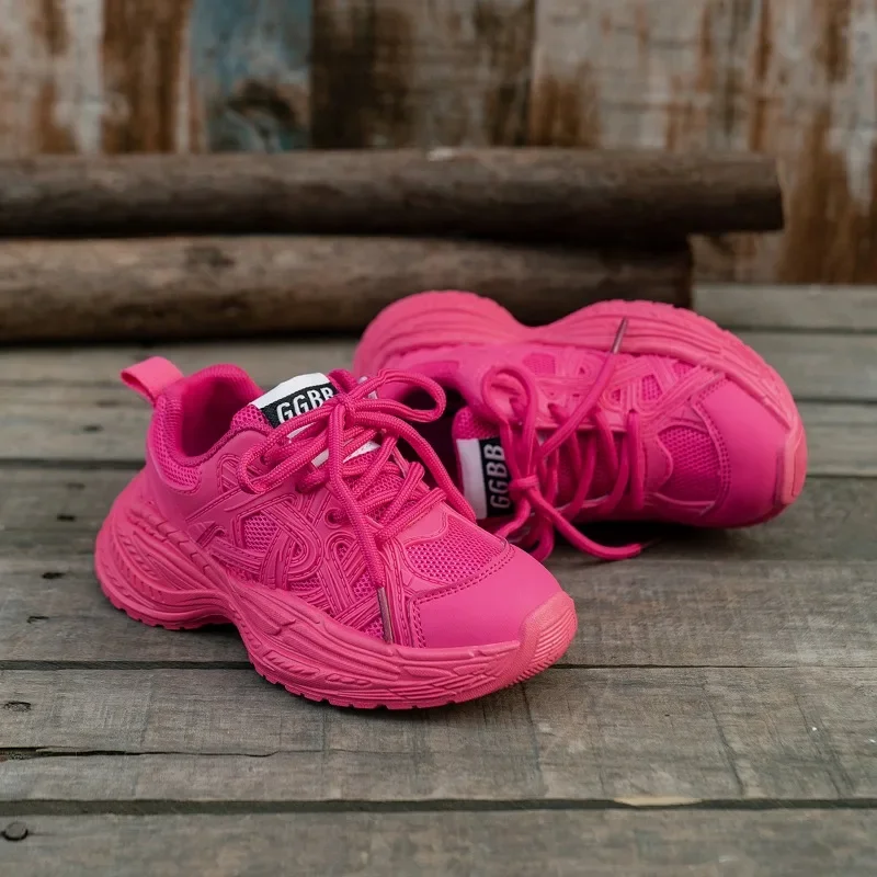 

Kids Sneakers for Girls Thick Soles Boys Fashion Basketball Shoes Sports School Versatile Children Causal Breathable Sneakers