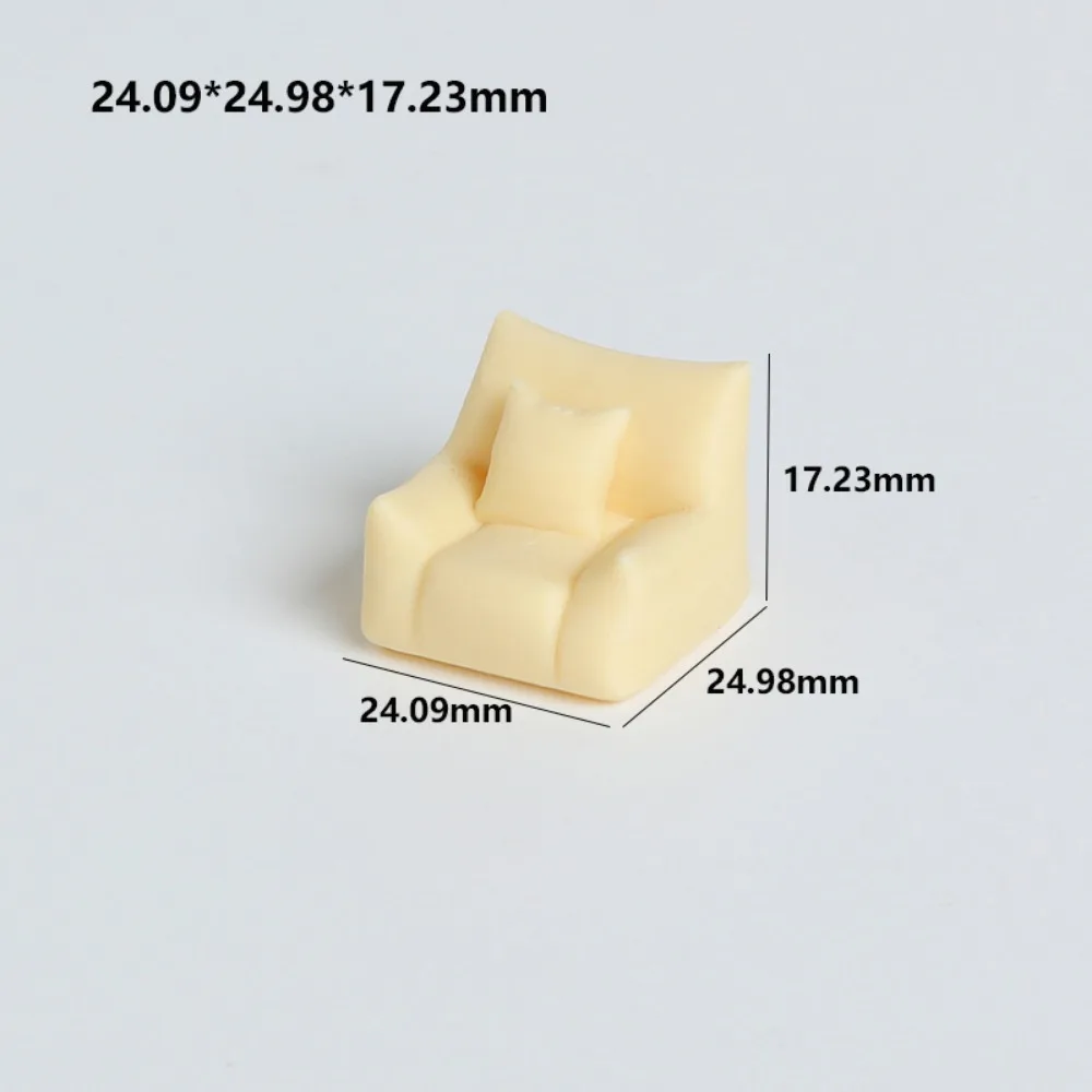 High Quality 1:12 Dollhouse Simulation Tea Table Mini Plastic European Style Sofa Dollhouse Chair Model