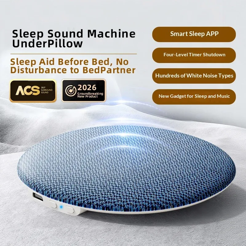 Sistema de sonido ultrafino para dormir debajo de la almohada, invisible y que no presiona los oídos, Bluetooth, MP3, altavoz estéreo portátil de alta fidelidad