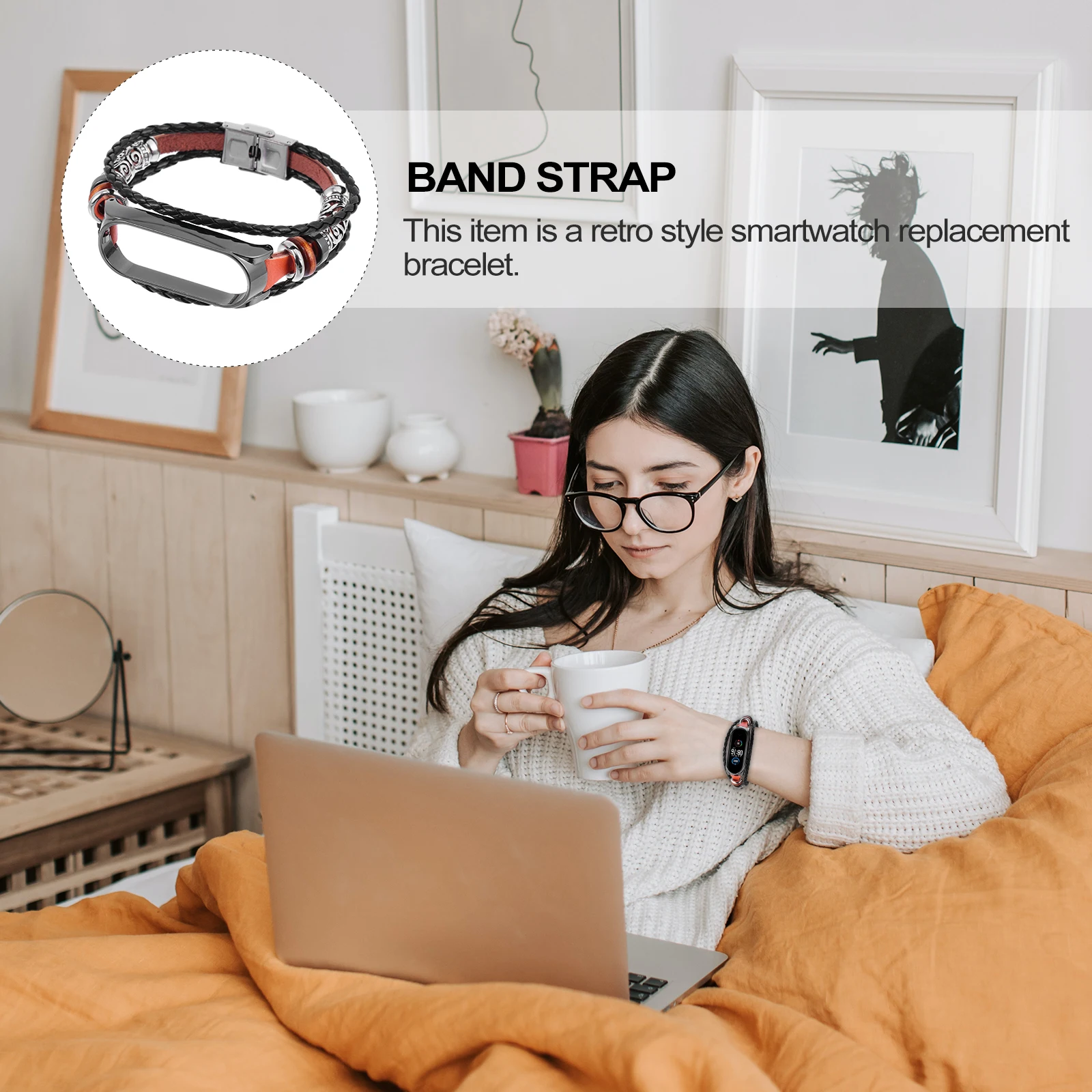 

Metal Beaded Wristband Zinc Alloy Replacement Bands for 5 Smart Watch Armband Fine Workmanship Steady Secure Sport