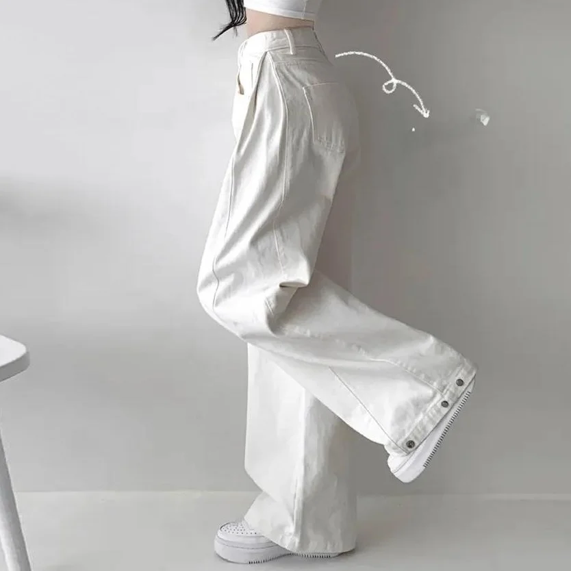 

Женские повседневные свободные брюки с широкими штанинами, осенне-зимний сезон, универсальные, удобные, модные, с завышенной талией, без необходимости использования ремня