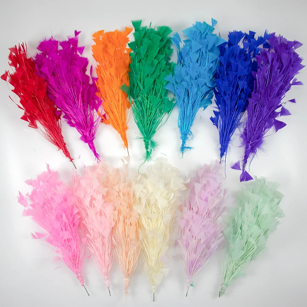 1 Bunch Turkey Feather Flower 10-12 Inch Beautiful Feathers for Crafts Wedding Party Decoration Accessories Headpiece Plumes