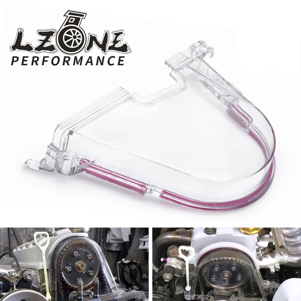 Top One Clear Cam Gear Cover cinghia dentata Turbo puleggia a manovella per Honda 96-00 EK con adesivo PQY JR6337