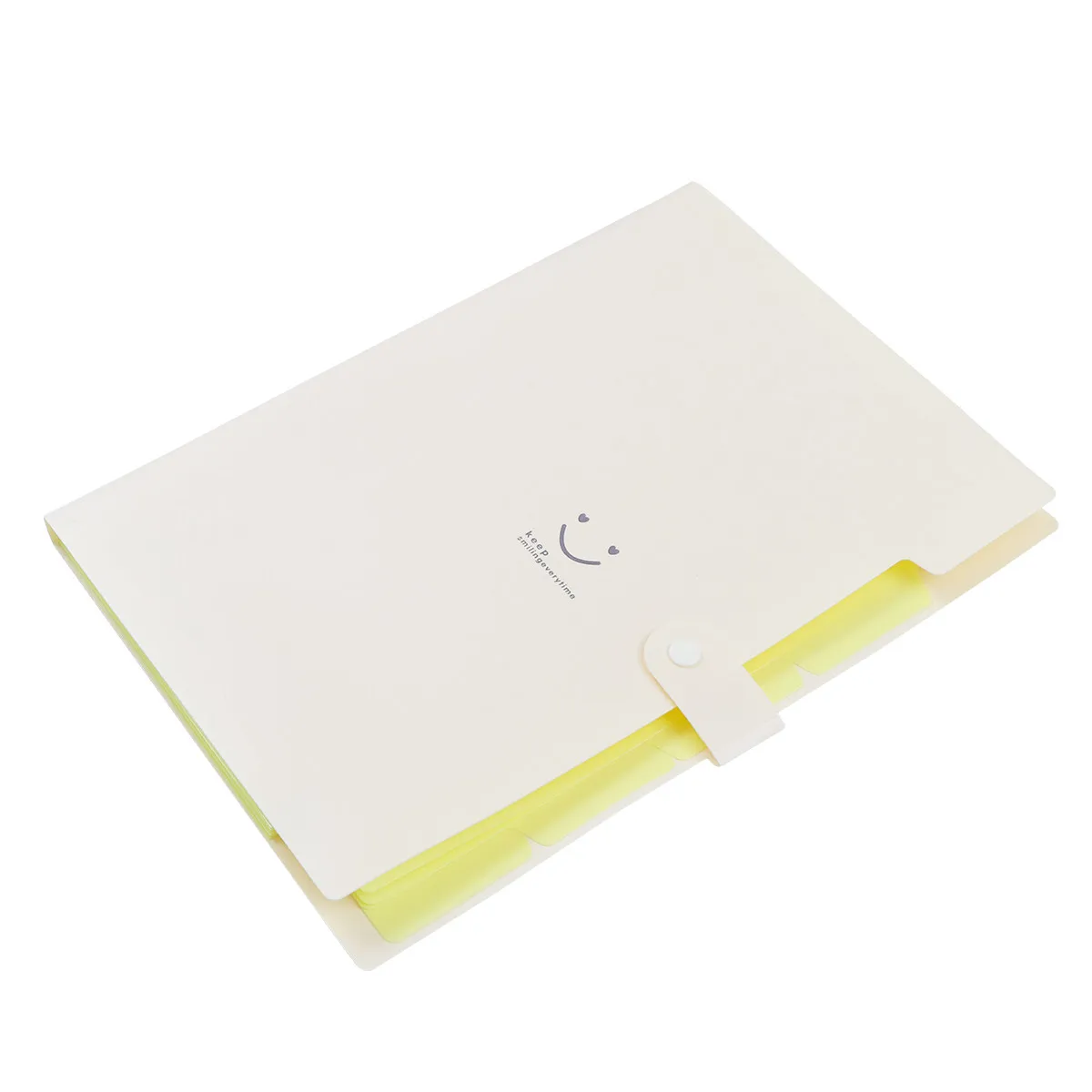 File Folder 5 Pockets Plastic Expanding Accordion Folder Snap Closure Document Organizer Storage Paper File Organizer A4 Letter