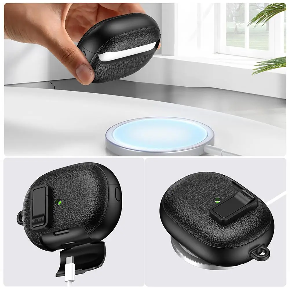 Kratzfeste Kopfhörerhülle für Huawei FreeBuds Pro 5, stoßfeste, staubdichte Kopfhörerabdeckung mit Verschluss, PC, TPU-Softshell – Detail 15