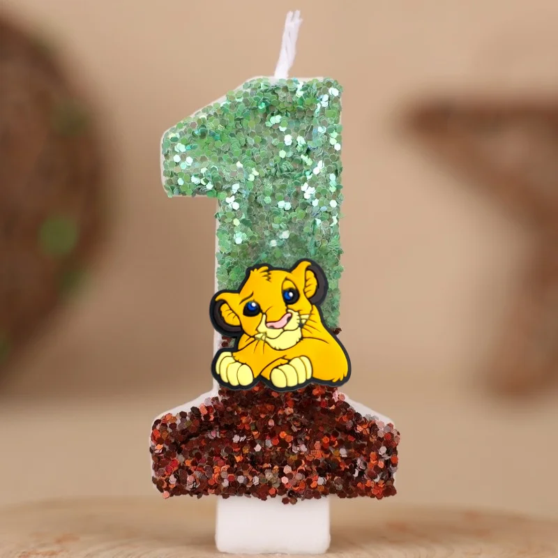 Cartoon The Lion King Simba Digital Candle Number 0-9 Kids Birthday Cake Decoration Supplies Anime Party Accessories Supplies view 3