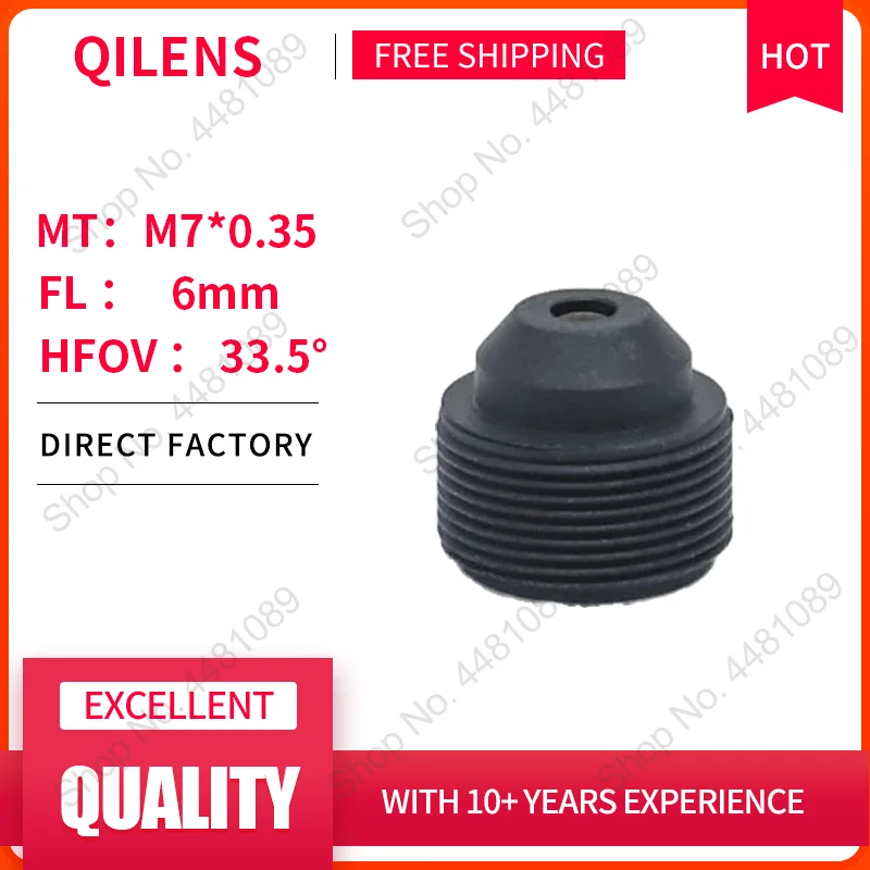 QILENS CCTV Lens M7 6mm  for Security 2MP HD Super Mini Pinhole CCTV Surveillance Camera Lens