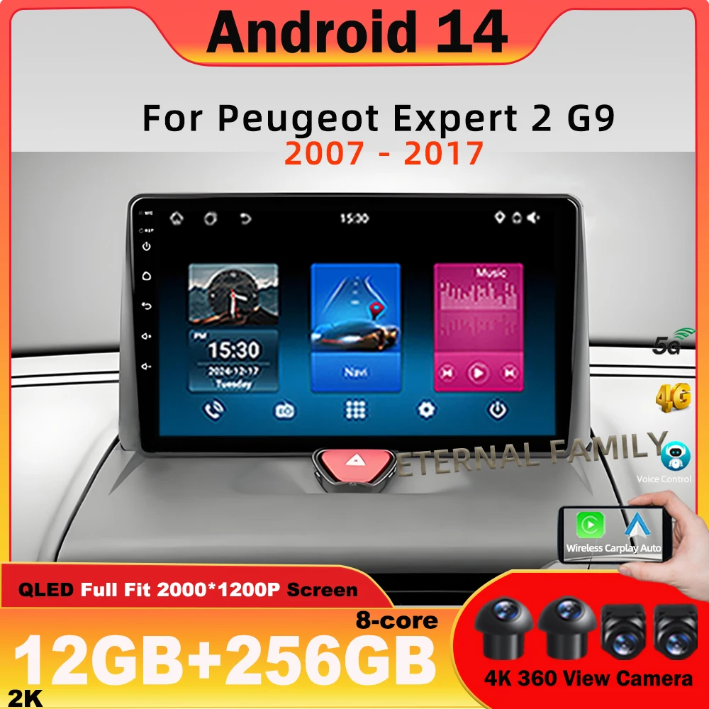 

Android Car Radio For Peugeot Expert 2 G9 2007 - 2017 Multimedia Vedio Player GPS Radio Auto Navigation Carplay No DVD 2din WIFI