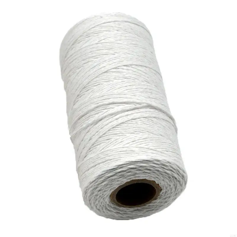 

Cotton Wrap Yarn White 1mm Weaving Rug Blankets Rugs Crafts for Mother Grandmother Handwoven Crafts Accessory Tol Q5WC