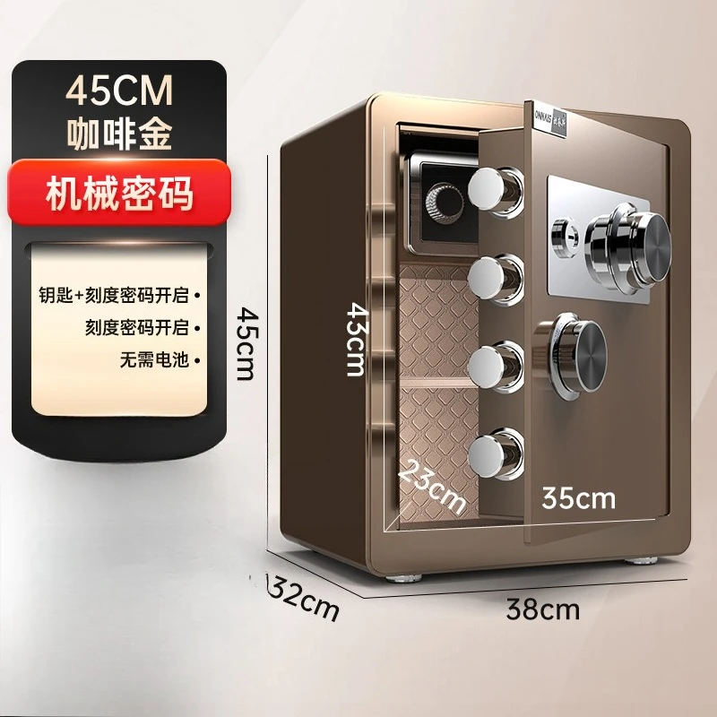 45Cm Safe Mechanical Combination Lock Office  Small Safe Anti-theft Wall Safe Deposit Box Bedside Table