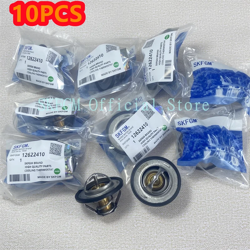 10PCS  . 12622410 -Engine coolant thermostat For GMC Chevrolet Malibu Impala Cavalier Equinox Buick LaCrosse Regal Pontiac
