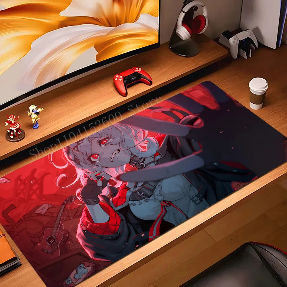 

Anime Girl Hololive Sakamata Chloe Game Mousepad Mouse Mat Desk Mat With Pad Gaming Accessories Prime Gaming XXL Keyboard Pad P