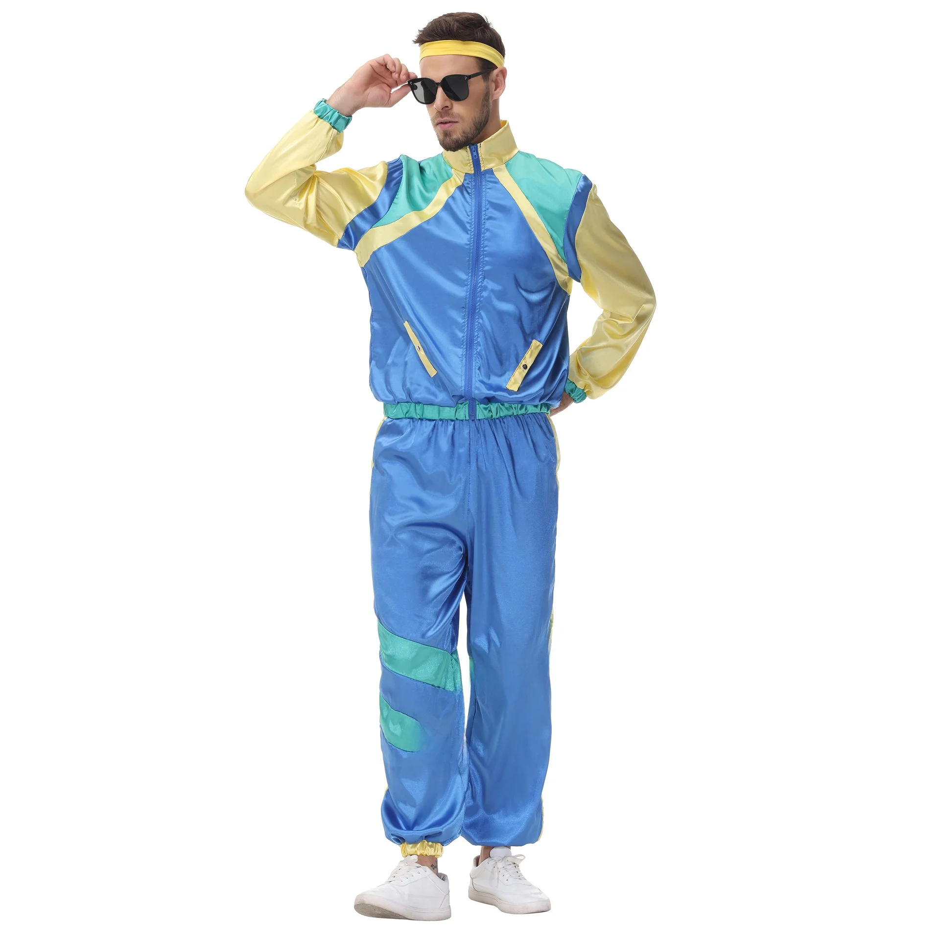 أزياء موسيقى الروك الكلاسيكية للأزواج، ملابس أداء مسرحي للرجال، زي الهالوين الجديد من مادة البوليستر