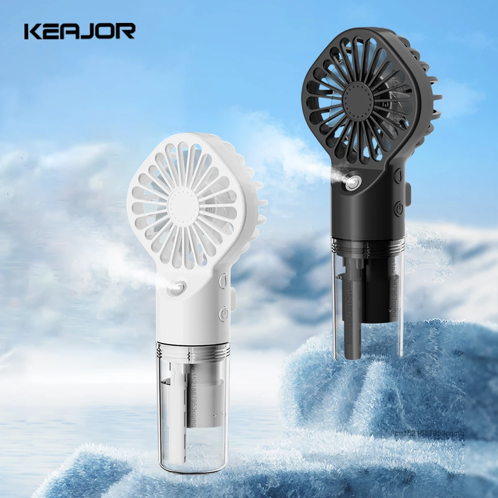 مروحة صغيرة محمولة USB قابلة للشحن مروحة رذاذ الماء المحمولة مرطب محمول مراوح صغيرة شخصية في الهواء الطلق مروحة يد رذاذ صغيرة