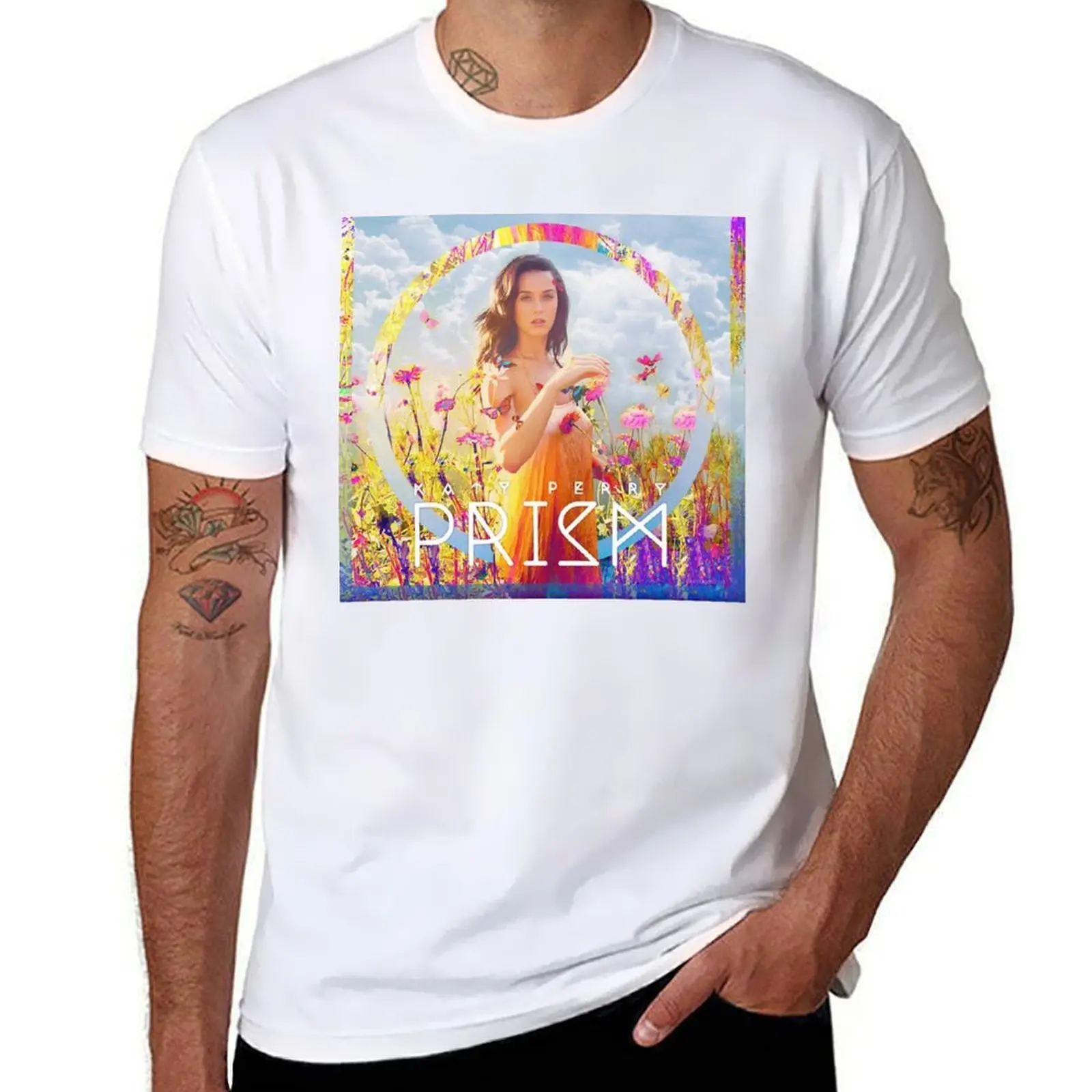 

Katy Perry Prism Holographic flowers T-Shirt t shirt man plain man t shirt designer T-Shirt