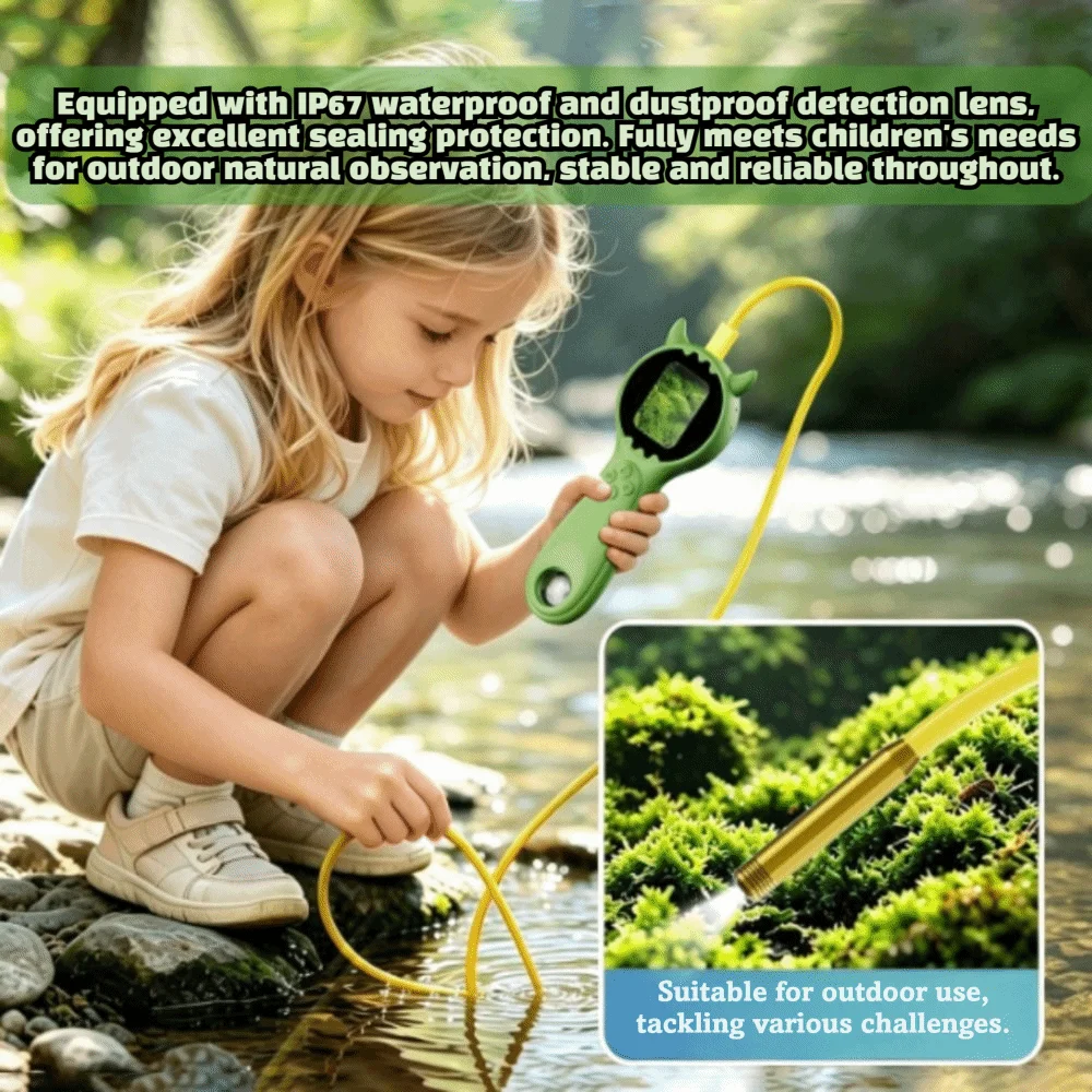 1080p HD Probe Kid Endoscope Camera 2 Inch IPS Screen HD Nature Exploration Camera Handheld 2 Million Pixels