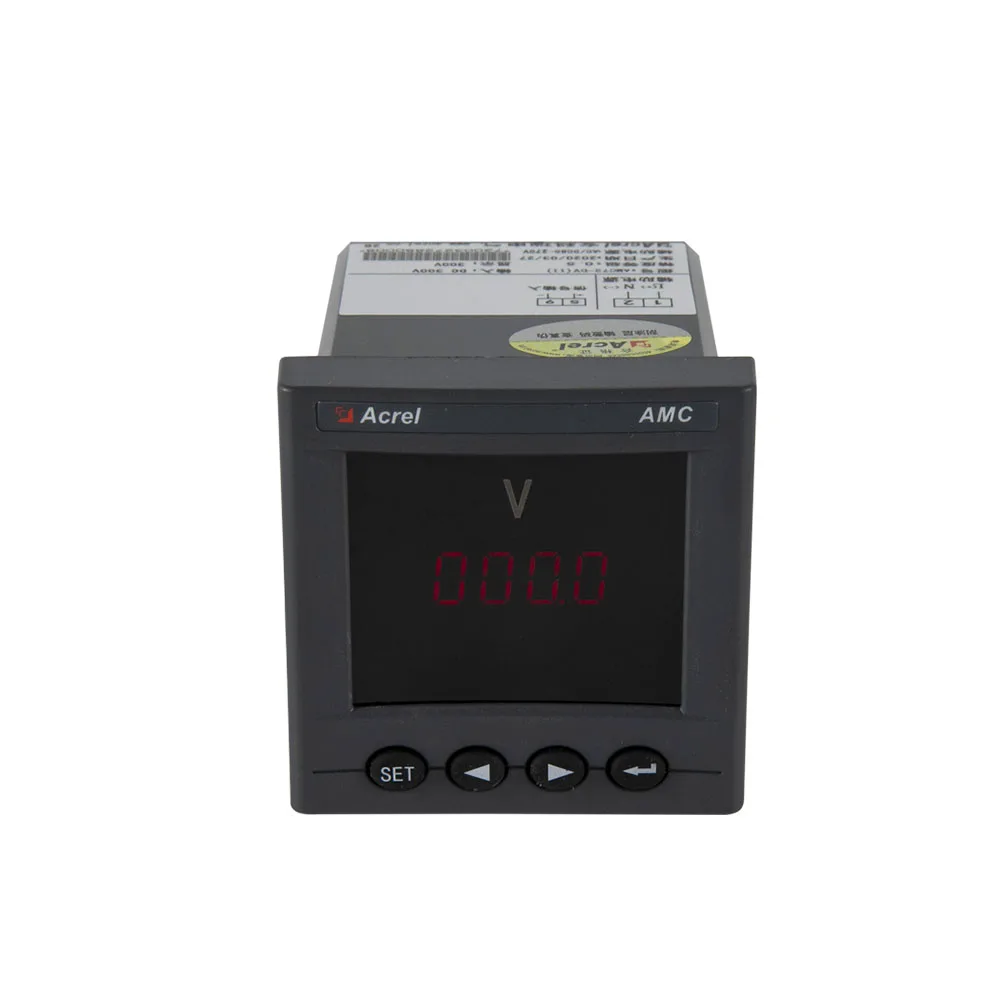 

Acrel AMC72-DV/C LED display single phase dc voltage metering with RS485 Modbus-RTU panel voltmeter with RS485 Modbus-RTU