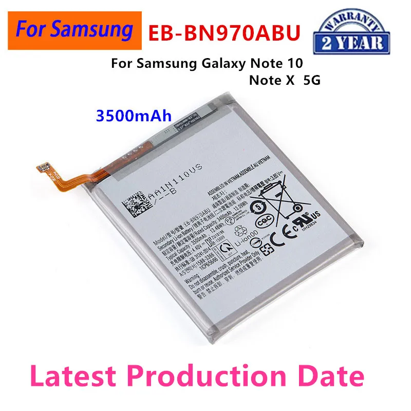 Brand New EB-BN970ABU Replacement 3500mAh Battery For Samsung Galaxy Note 10 Note X Note10 NoteX Note10 5G Batteries