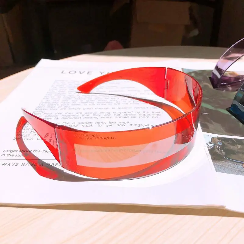 Visor Sunglasses Futuristic Mirrored Glasses Eyewear for Women and Men Party Accessories