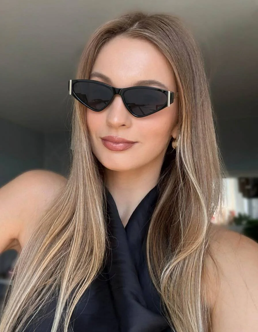 نظارات شمسية نسائية على طراز "ماتريكس" مخصصة على شكل عين القطة، عصرية للأمام، رائعة ومتعددة الاستخدامات #1