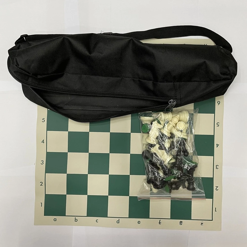 

Outdoor Portable Zipper Back Bag Chess Imitation Leather Chessboard King Height 75mm Bag 45cm