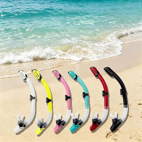 Breathing Tube Full Dry Flexible Silicone Mouthpiece Diving Snorkeling Gear Prevention Water Choking Equipment