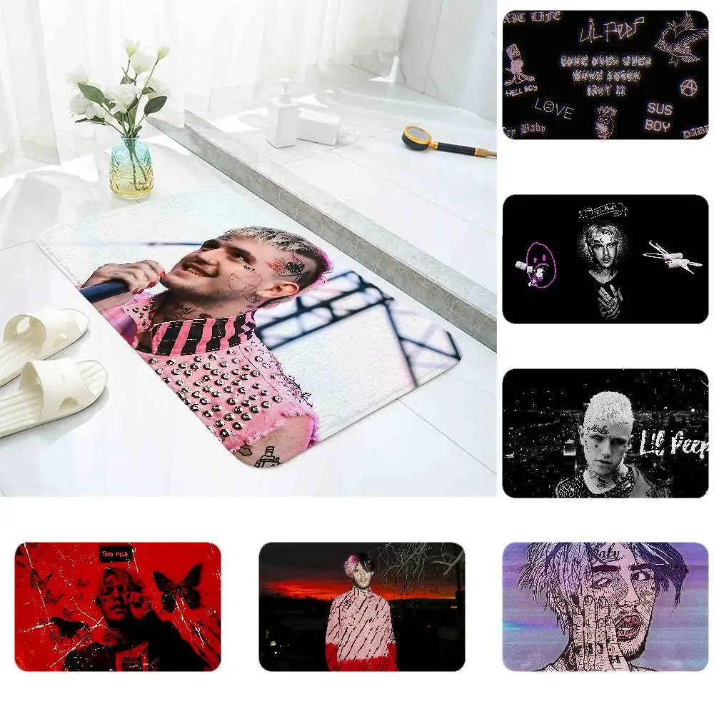 

Rapper Singer Lil Peep Home Durable Floor Mat For Entrance Bedroom Washroom Bathroom Doorways Absorbent Non-Slip Foot Mats