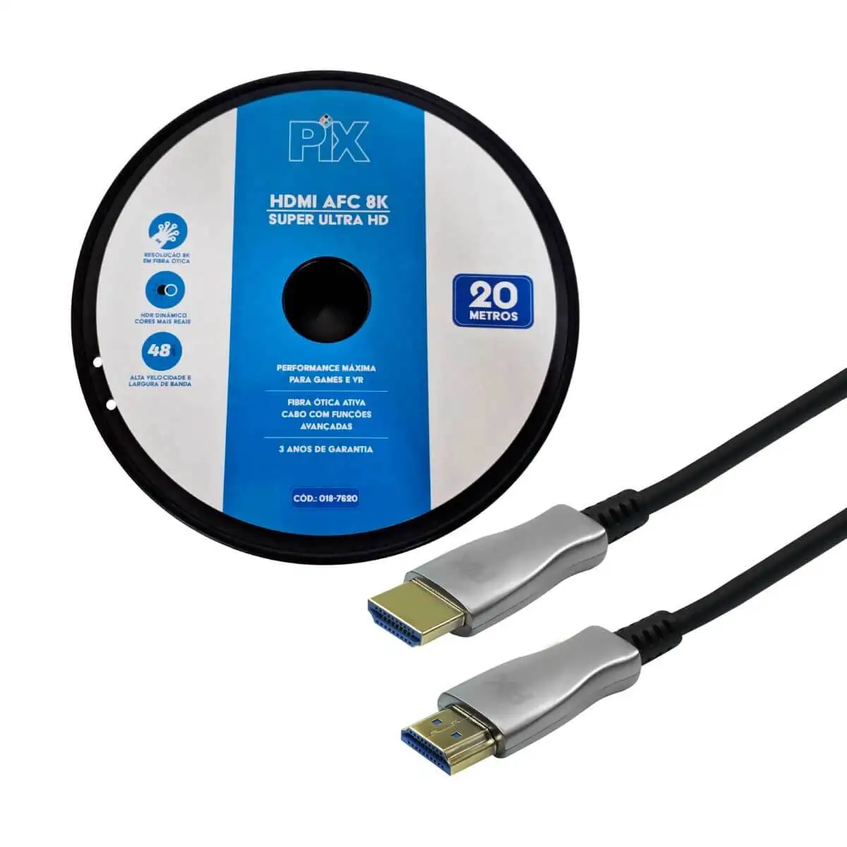 Hdmi Dynamic 2.1 Fiber Hdr 4K 144Hz 8K 120Hz Cable 20 Meters