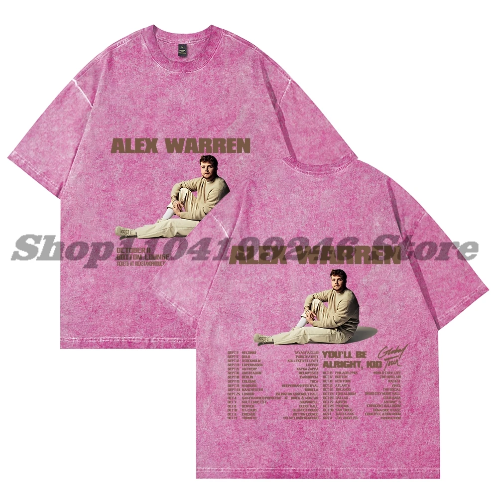

Alex Warren YOU'LL BE ALRIGHT KID Tour Merch винтажная футболка для косплея для женщин и мужчин модные хлопковые футболки с короткими рукавами