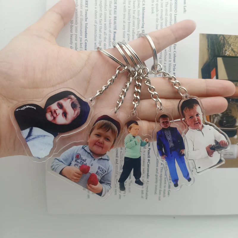 Hasbulla Magomedov Meme Acrylic Keychain Cute Khabib Hasby  Keychain Bag Pendant Hip Hop Influencer Hasbulla Accessorie Gift