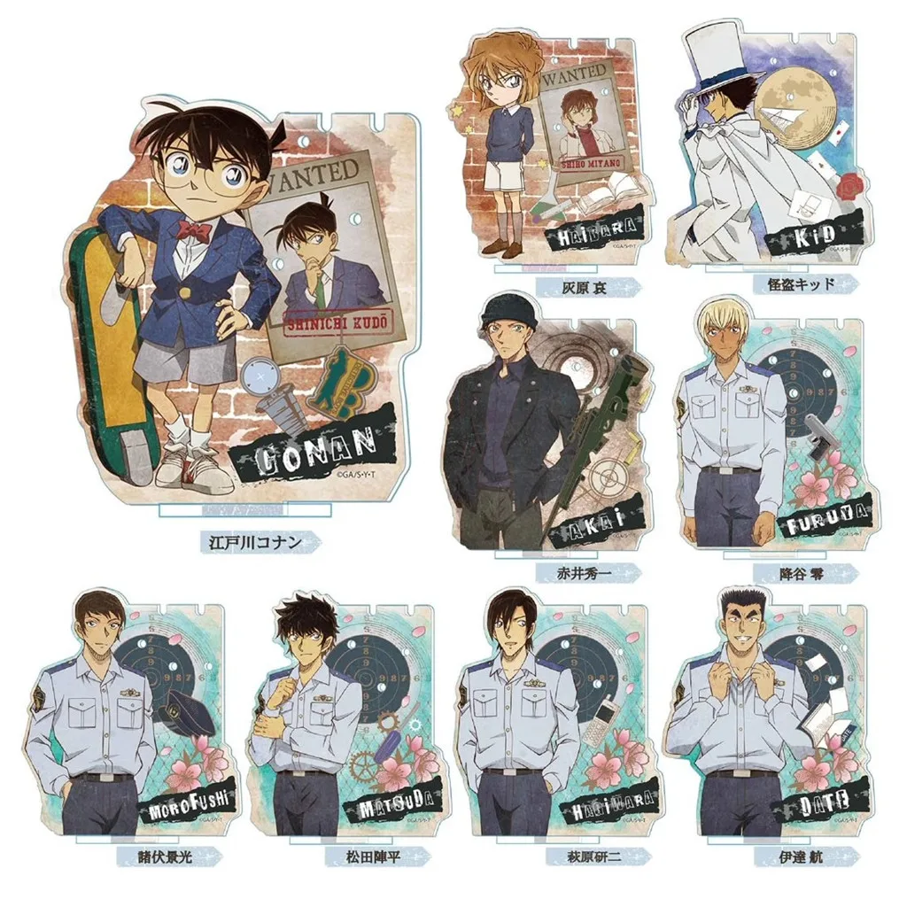 Game Acrylic Stand Doll Anime Morofushi Haibara Akai Matsuda Furuya Figure Model Plate Cosplay Toy for Gift