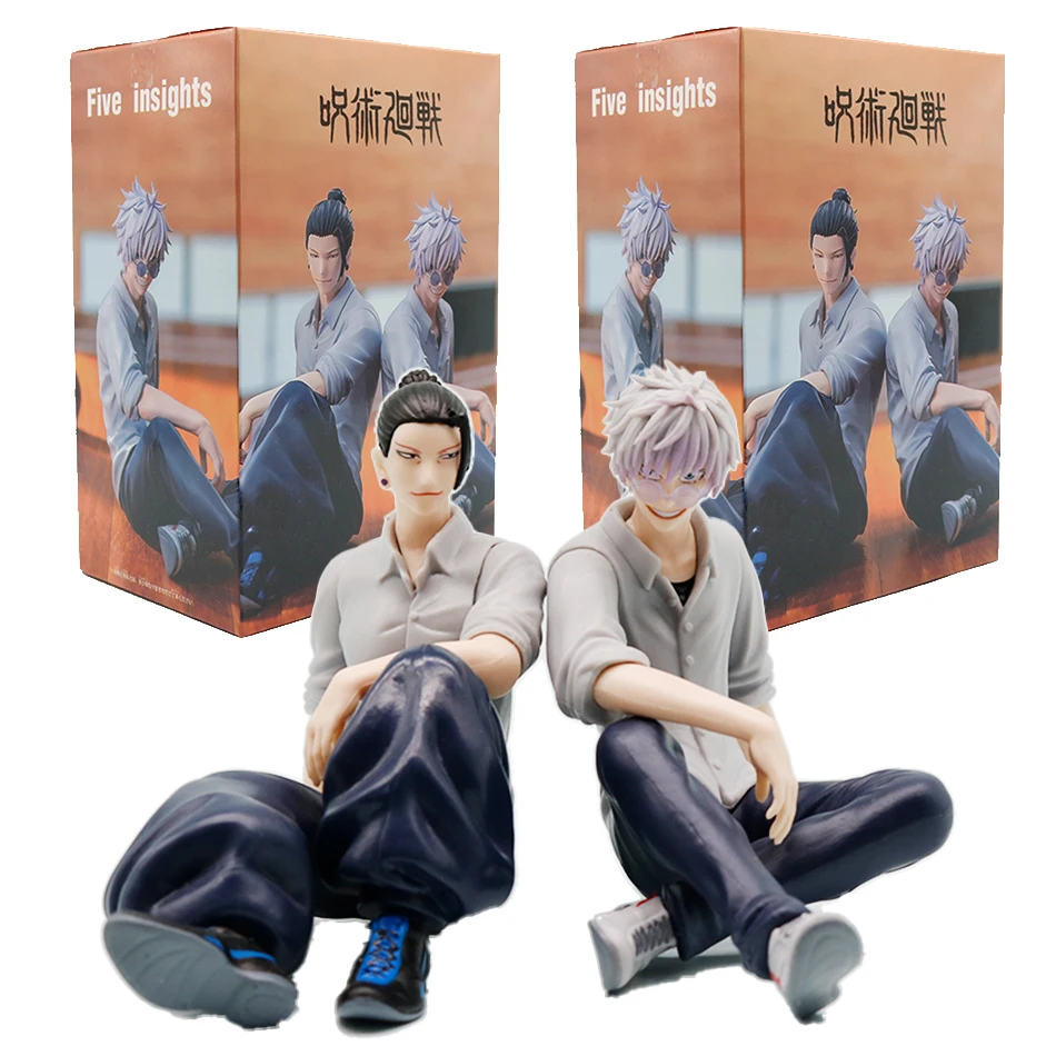 고죠 사토루 피규어 주술회전 게토 스구루 앉은 자세 액션 피규어 감옥 영역 애니메이션 모델 PVC 장식품 장난감